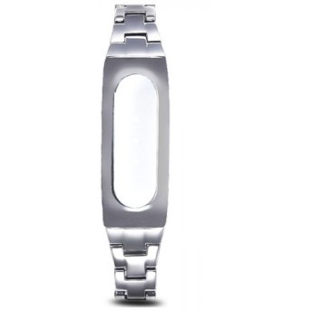 Ремешок для браслета Xiaomi Mi Band Metal strap Silver - Metoo (4)