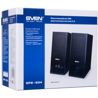 Колонки Sven 2.0 Speakers SPS-604 Black - Metoo (5)