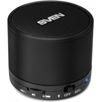 Speaker SVEN PS-45BL, black (3W, Bluetooth, microSD, FM, 300mA*h) - Metoo (1)
