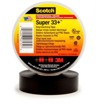 3М 80611207012 Scotch® Super 33+™ Изолента ПВХ Морозостойкая высшего класса, рулон 19 мм х 20 м - Metoo (1)