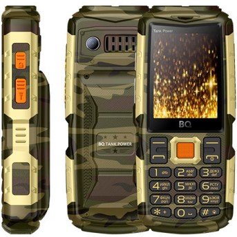 Мобильный телефон BQ-2430 Tank Power Камуфляж+Золото - Metoo (1)