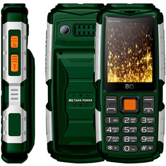 Мобильный телефон BQ-2430 Tank Power Зелёный+Серебро - Metoo (1)