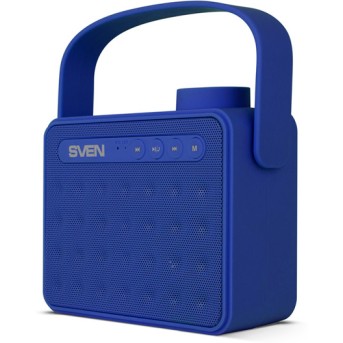 SVEN PS-72, синий, акустическая система 2.0, Bluetooth, FM, USB, microSD, встроенный аккумулятор - Metoo (1)