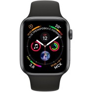 Смарт-часы Apple Watch Series 4 44mm Space Gray Aluminium Case With Black Sport Band