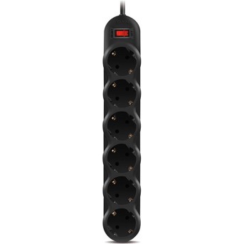 Сетевой фильтр SVEN SF-06L 3,0 м (6 sockets) черный - Metoo (2)