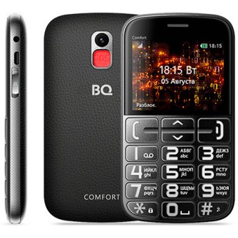 Мобильный телефон BQ-2441 Comfort Черный+Серебристый - Metoo (1)