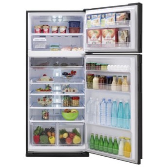 Холодильник Sharp SJXE55PMBK с верхним расположением морозильной камеры, black - Metoo (2)