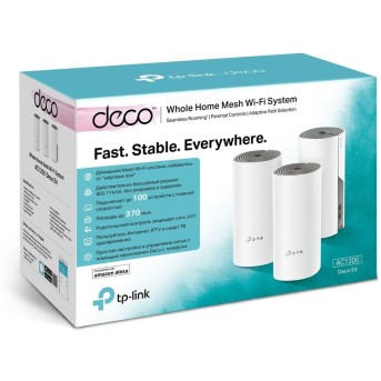 TP-Link Deco E4 (3 pack) Домашняя Mesh Wi-Fi система в Metoo.kz - Metoo (4)