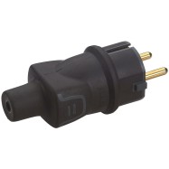 Legrand 050196 Вилка 2К+З черная..