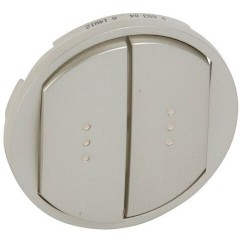 Legrand 068304 Панель лиц 2-выкл инд ТИТН CLN
