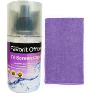 F150419 "FAVORIT OFFICE TV Screen Clean Спрей 200 мл д/экранов, мониторов + салфетка из микрофибр