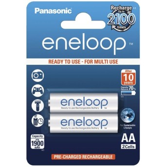 Аккумулятор Panasonic Eneloop BK-3MCDE/2BE / 2000 mAh AA BL2 в Metoo.kz - Metoo (1)