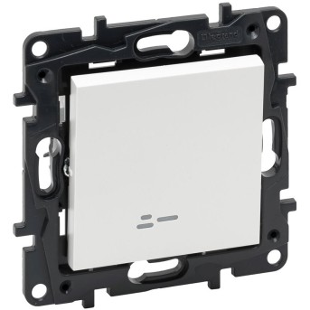Legrand 863111 NLST Выкл. 1-кл. подсв. Белый - Metoo (1)