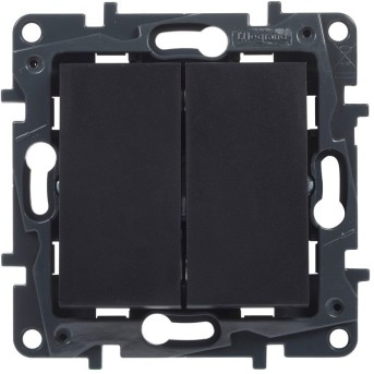 Legrand 863508 NLST Перекл. 2-кл. авт. Чёрный - Metoo (1)