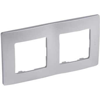 Legrand 397042 NILOE Рамка 2-пост. Алюминий - Metoo (1)