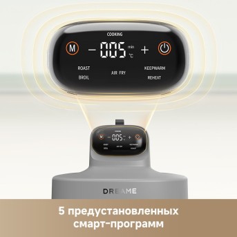 Аэрогриль Dreame air fryer PT60 Gray в Metoo.kz - Metoo (3)