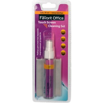F153311 FAVORIT OFFICE Touch Screen Cleaning Set портативные устройства, гель 30 мл+микрофибра 18x18 - Metoo (1)