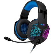 SVEN AP-U980MV Игровые стереонаушники с микрофоном черный-синий (USB, LED, 7.1)