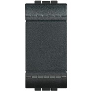 Legrand L4001A LivingLight Выключатель с автоматическими клемами, размер 1 модуль, цвет антрацит
