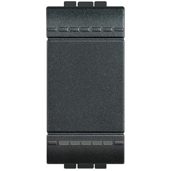 Legrand L4001A LivingLight Выключатель с автоматическими клемами, размер 1 модуль, цвет антрацит - Metoo (1)