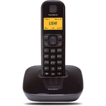 Бесшнуровой телефонный аппарат teXet TX-D6705A черный - Metoo (1)