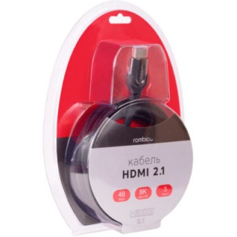 Rombica кабель для видео DX30 HDMI to HDMI, 2.1, 3 м., черно-оранжевый в Metoo.kz - Metoo (3)