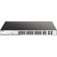 D-Link DGS-1210-28P/F3A WebSmart коммутатор 24 порта 10/100/1000 с PoE + 4SFP