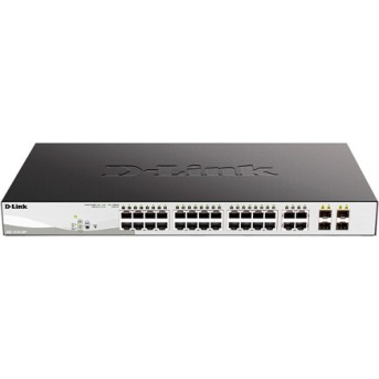 D-Link DGS-1210-28P/<wbr>F3A WebSmart коммутатор 24 порта 10/<wbr>100/<wbr>1000 с PoE + 4SFP - Metoo (1)
