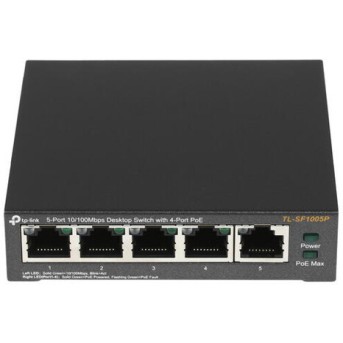 TP-Link TL-SF1005P 5-портовый 10/100 Мбит/с настольный коммутатор с 4 портами PoE в Metoo.kz - Metoo (2)