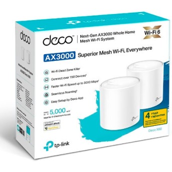 Tp-Link Deco X60(2-pack) AX5400 Гигабитная домашняя Mesh-система Wi-Fi 6 - Metoo (2)