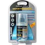 F134014 "FAVORIT OFFICE" Media Clean. Чистящий комплект для экранов телевизоров и плазменных папанелей. Гель 200мл + микрофибра 25x25 (блистер)