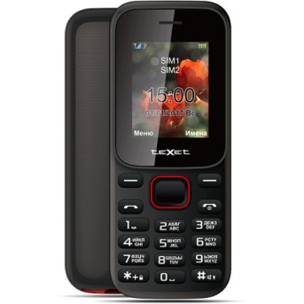 Мобильный телефон teXet ТМ-128 цвет черный-красный - Metoo (1)