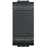 Legrand L4005A LivingLight Кнопка с автоматическими клемами, размер 1 модуль, цвет антрацит