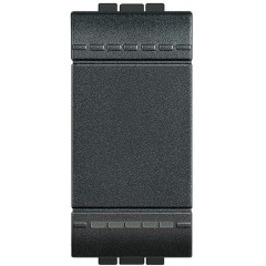 Legrand L4005A LivingLight Кнопка с автоматическими клемами, размер 1 модуль, цвет антрацит