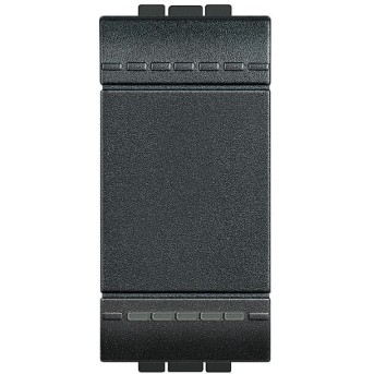Legrand L4005A LivingLight Кнопка с автоматическими клемами, размер 1 модуль, цвет антрацит в Metoo.kz - Metoo (1)