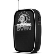 SVEN SRP-445, черный, радиоприемник (3W, FM/AM, USB, microSD, battery)