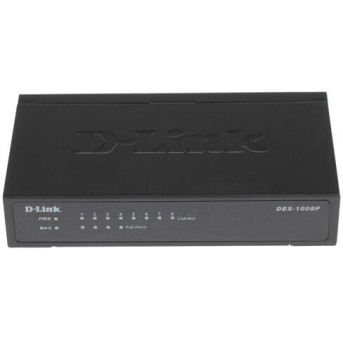 D-Link DES-1008P 8-порт 10/<wbr>100M с 4 портами РоЕ - Metoo (1)