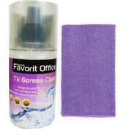 F150419 "FAVORIT OFFICE TV Screen Clean Спрей 200 мл д/экранов, мониторов + салфетка из микрофибр