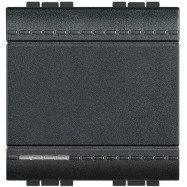 Legrand L4005M2A LivingLight Кнопка с автоматическими клемами, размер 2 модуля, цвет антрацит