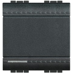 Legrand L4005M2A LivingLight Кнопка с автоматическими клемами, размер 2 модуля, цвет антрацит