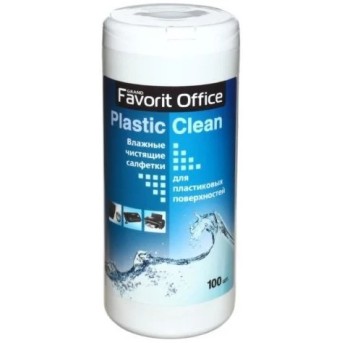 F230007 "FAVORIT OFFICE" Plastik Clean, влажные салфетки для пластика, туба 100 салфеток - Metoo (1)