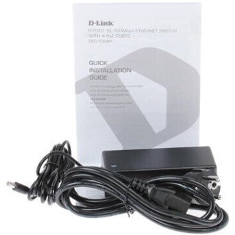 D-Link DES-1008P 8-порт 10/<wbr>100M с 4 портами РоЕ - Metoo (3)