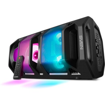SVEN PS-670, черный, акустическая система (65W, TWS, Bluetooth, FM, USB, microSD, LED-display, RC) - Metoo (1)