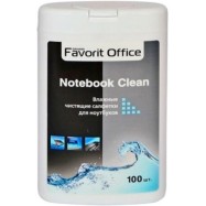 F430029 "FAVORIT OFFICE" Notebook Clean Влажные салфетки для Ноутбуков (фляга - 100 шт)