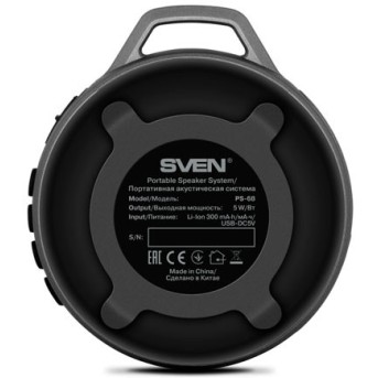 SVEN PS-68, черный, акустическая система (1.0, мощность 5 Вт (RMS), Bluetooth, FM, microSD, встроен - Metoo (2)
