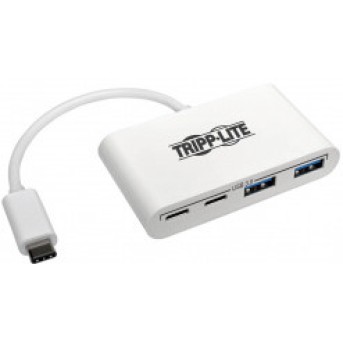 Расширитель USB TrippLite/<wbr>4-Port USB-C Hub, USB C to 2x USB-A, 2x USB-C, USB 3.0, White - Metoo (1)