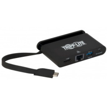Адаптер TrippLite/<wbr>USB-C Multiport Adapter, 4K HDMI, USB-A Port, Gbe, Self-Storing Cable and 100W PD 3.0, Black - Metoo (1)