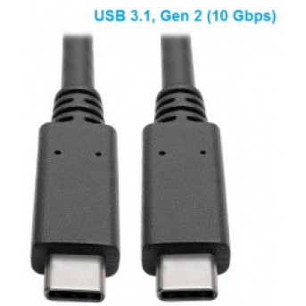 Кабель TrippLite/<wbr>USB/<wbr>USB-C Cable (M/<wbr>M) - USB 3.1, Gen 2 (10 Gbps), 5A Rating, Thunderbolt 3 Compatible, 3 ft./<wbr>0,9 м - Metoo (1)