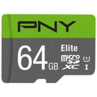 Карта памяти PNY/<wbr>64 Gb/<wbr>MicroSD/<wbr>HC Elite - Metoo (1)