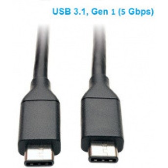 Кабель TrippLite/<wbr>USB/<wbr>Кабель USB-C (штекер/<wbr>штекер): USB 3.1, Gen 1 (5 Гбит/<wbr>с), совм. с Thunderbolt 3, длина 0,9 м - Metoo (1)